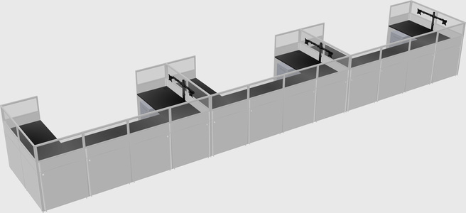 U-shaped cubicle