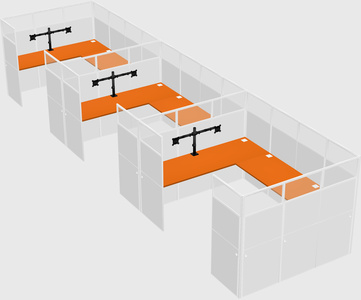 U-shaped cubicle