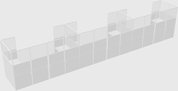 U-shaped cubicle