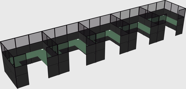 U-shaped cubicle