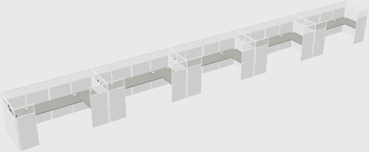 U-shaped cubicle