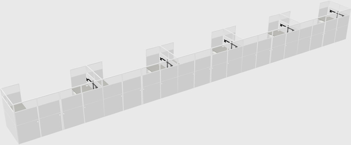 U-shaped cubicle