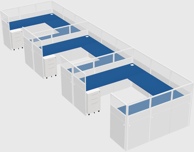 U-shaped cubicle