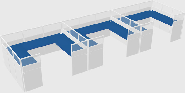 U-shaped cubicle