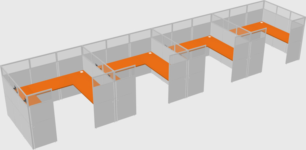 Cabine en u