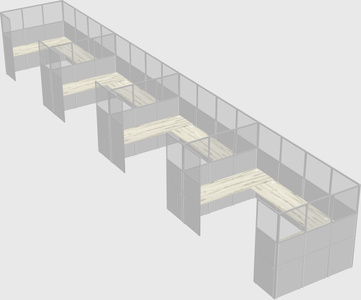 U-shaped cubicle