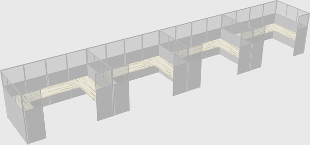 U-shaped cubicle
