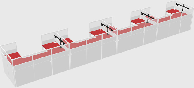U-shaped cubicle