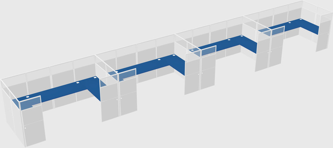 U-shaped cubicle