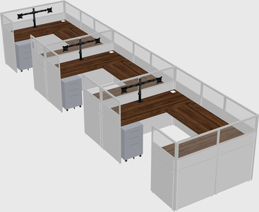 U-shaped cubicle