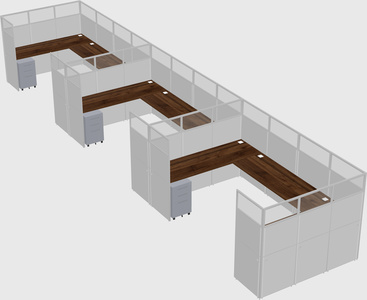 U-shaped cubicle