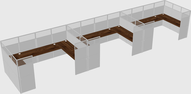 U-shaped cubicle