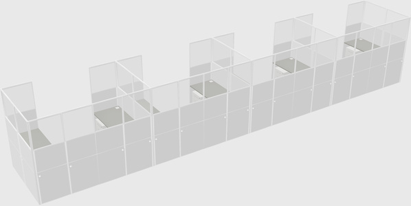 U-shaped cubicle