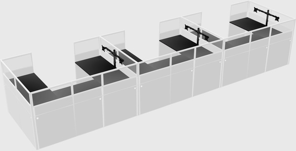 U-shaped cubicle