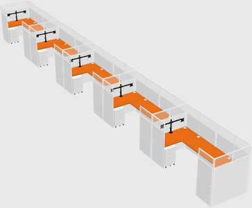 U-shaped cubicle