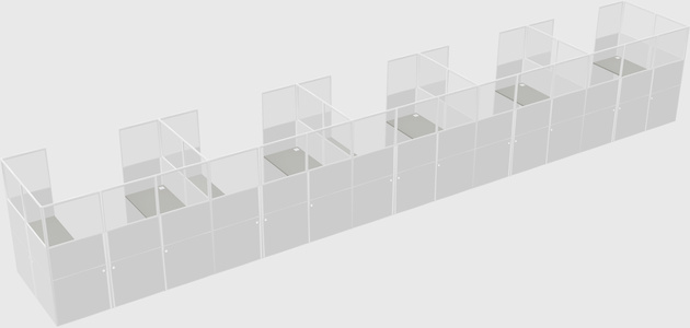 U-shaped cubicle