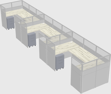 U-shaped cubicle