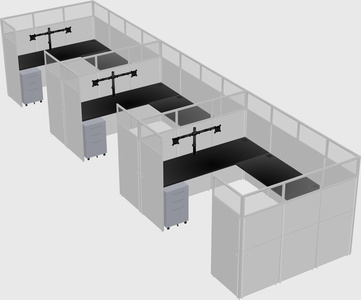 U-shaped cubicle