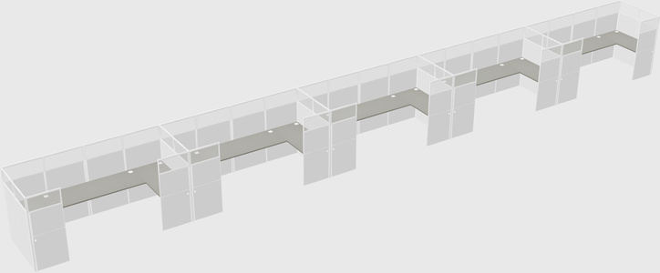 U-shaped cubicle