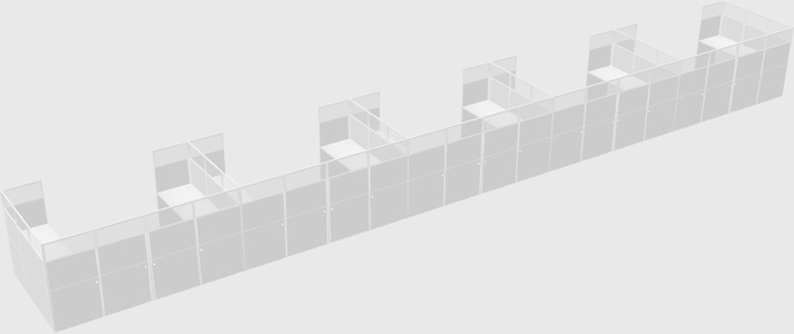 U-shaped cubicle