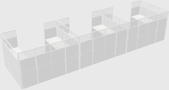 U-shaped cubicle