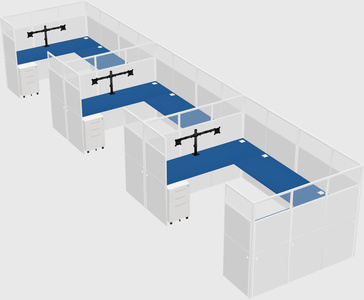 U-shaped cubicle