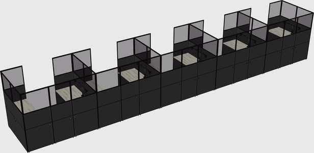 U-shaped cubicle