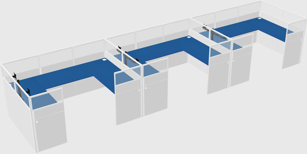 U-shaped cubicle