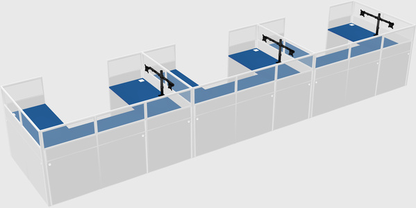 U-shaped cubicle