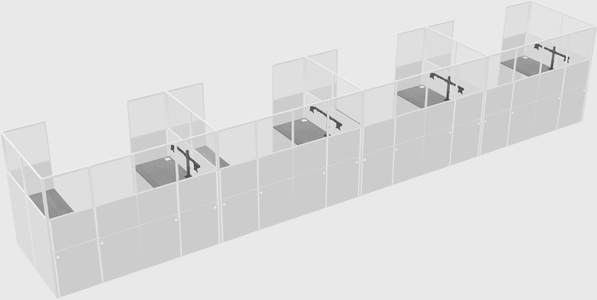 U-shaped cubicle