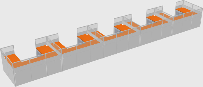 Cabine en u
