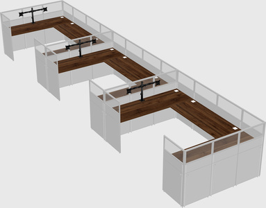 U-shaped cubicle