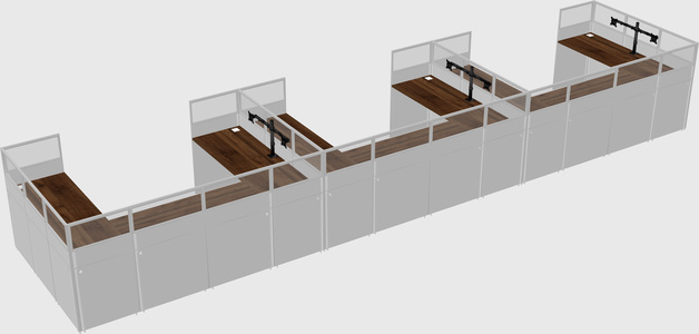U-shaped cubicle