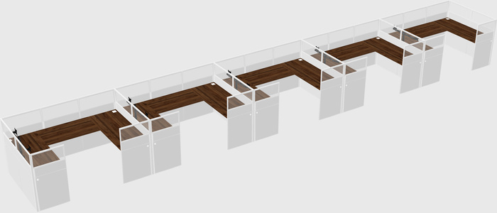U-shaped cubicle