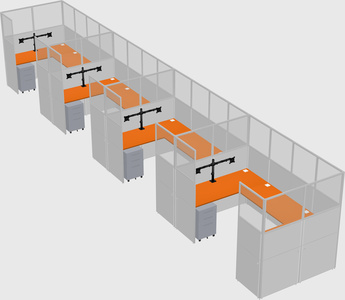 U-shaped cubicle