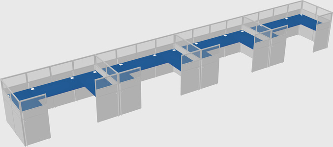 U-shaped cubicle
