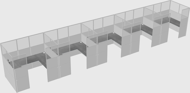 U-shaped cubicle
