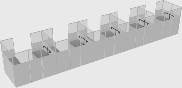 U-shaped cubicle