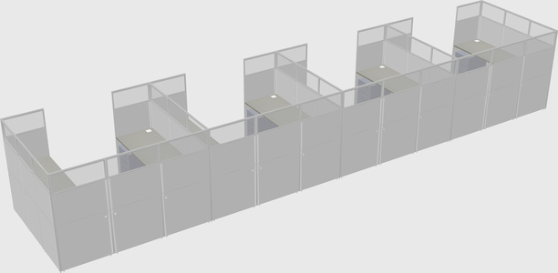 U-shaped cubicle