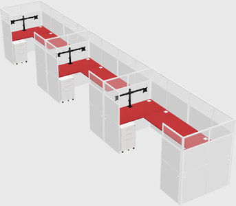 U-shaped cubicle