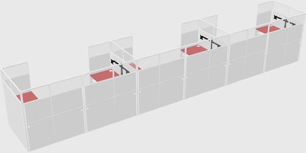 U-shaped cubicle