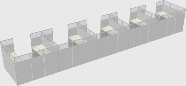 U-shaped cubicle
