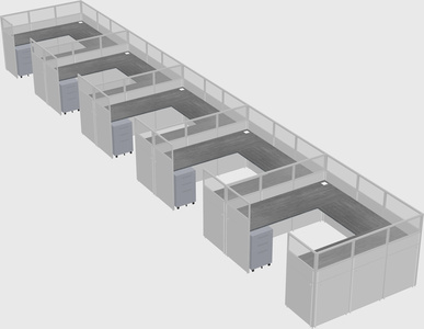 U-shaped cubicle