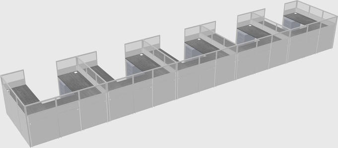U-shaped cubicle