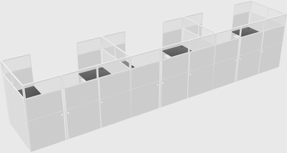 U-shaped cubicle