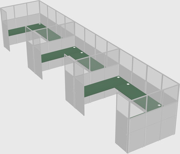 U-shaped cubicle