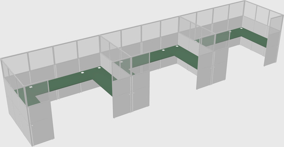U-shaped cubicle