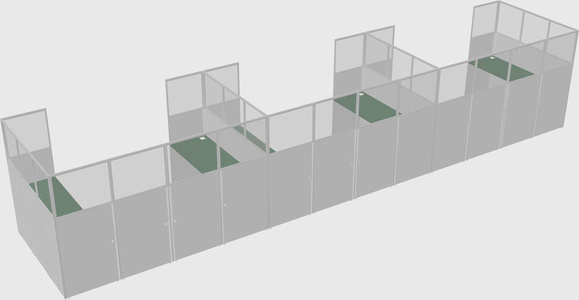 U-shaped cubicle