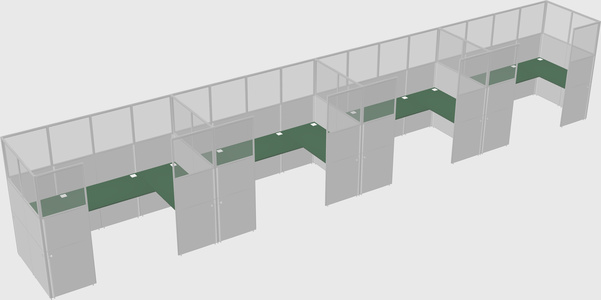 U-shaped cubicle