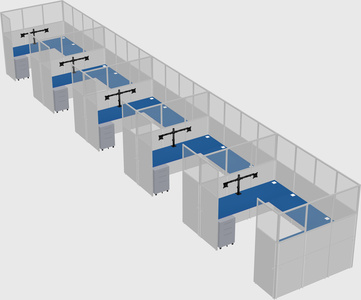 U-shaped cubicle
